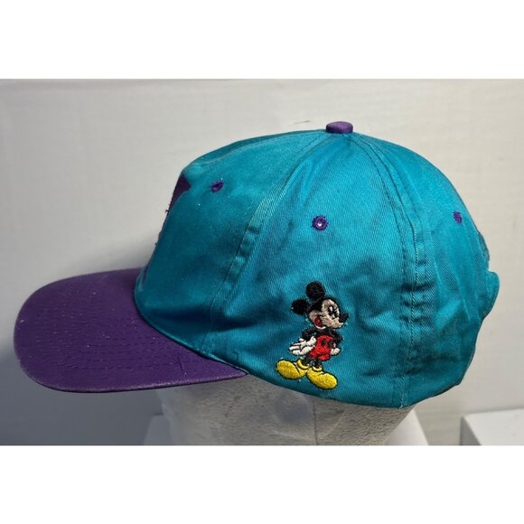 Mickey Mouse Hat Teal & Purple Baseball Cap Embroidered Disney Unlimited - Picture 6 of 11
